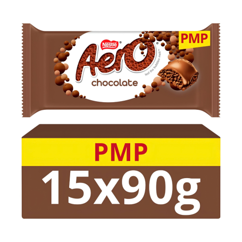 Nestle Aero Milk Chocolate Sharing Bar 15x90g PMP &Acirc;&pound;1.50