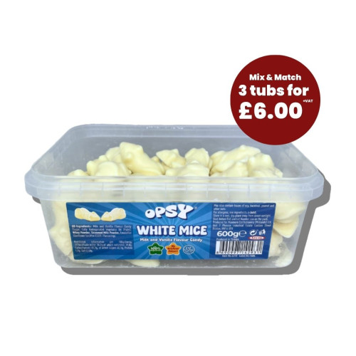 Opsy White Mice 600g Tub