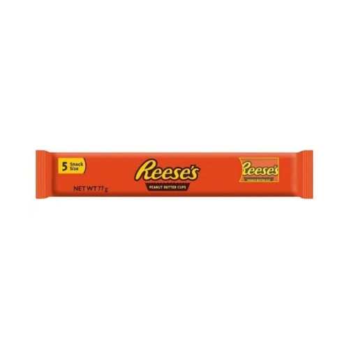 Reeses Snack Size Peanut Butter Cup 5 Pack 36x77g