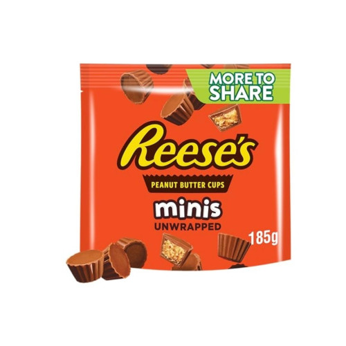 Reeses Peanut Butter Cups Mini More to Share Pouch 7x185g