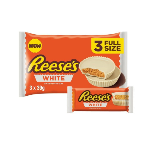 Reeses White Peanut Butter 2 Cup 3 Pack 16x118g