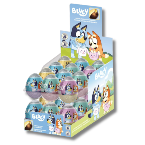 DISCONTINUED Bluey Milk Chocolate Suprise Egg 24 Count