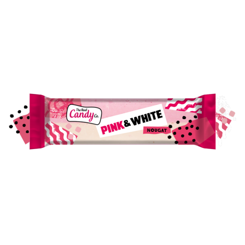 Pink and white nougat bars 