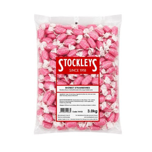 Stockleys Sherbet Strawberries 3Kg