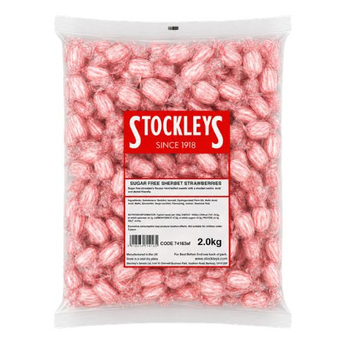 Stockleys Sug Free Strawberry Sherberts 2Kg