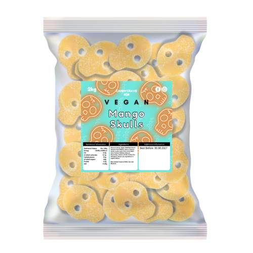 Candycrave Vegan Fizzy Mango Skulls 2kg