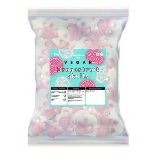 Candycrave Vegan Fizzy Dragonfruit Skulls 2kg