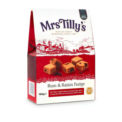 Mrs Tilly's Rum and Raisin Fudge 6 x 150g