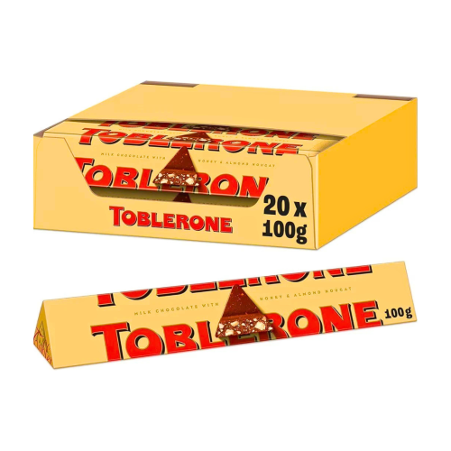 Toblerone Milk Chocolate Bars 20x100g