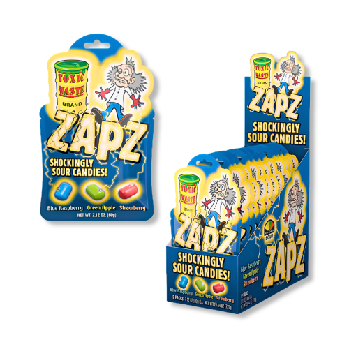Toxic Waste Zaps 60gm Foil Pack 12x60g