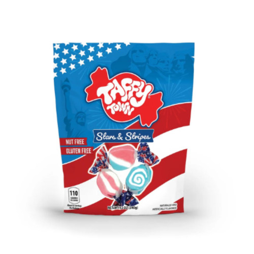 Taffy Town Stars and Stripes Taffy Pouch 8x340g