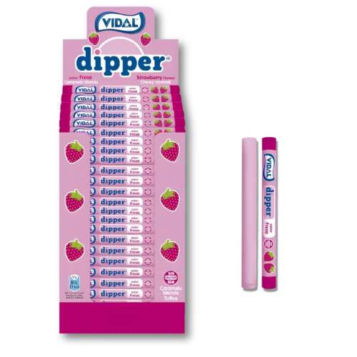 Vidal Dipper Strawberry Chewy Caramels 200 Count