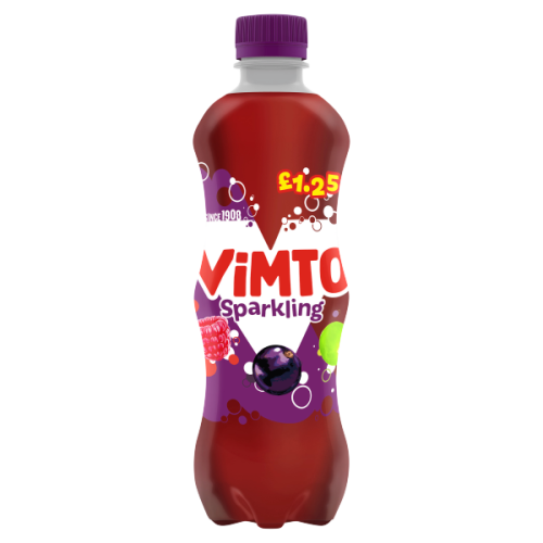 Vimto Sparkling Fizzy Drink Bottle &Atilde;&Acirc;&pound;1.25 PMP 12x500ml