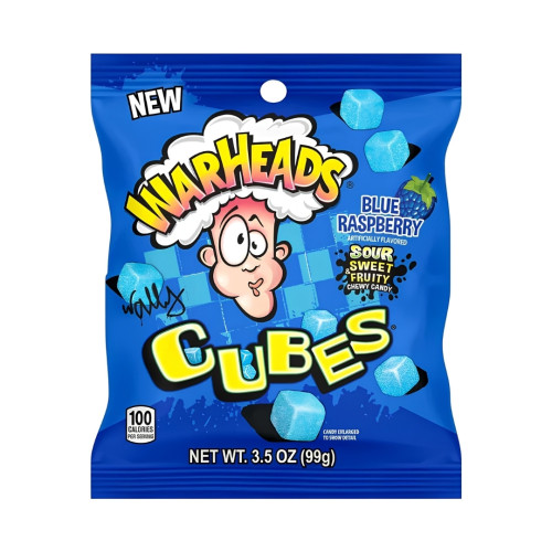Warheads Blue Raspberry Cubes 12x99g