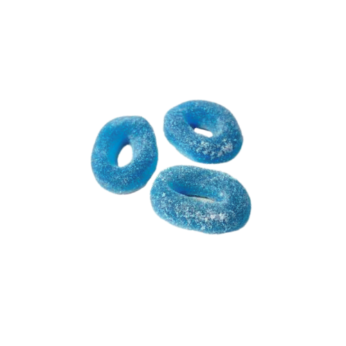 Yummy Gummy Sour Blue Raspberry Ring 1000g Tub