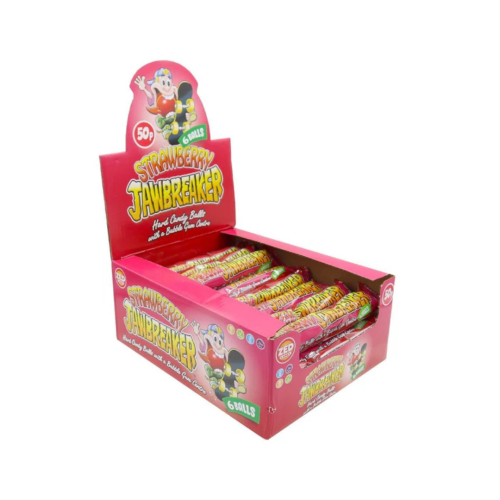 Zed Candy Strawberry 6 ball Jawbreaker 24x50p