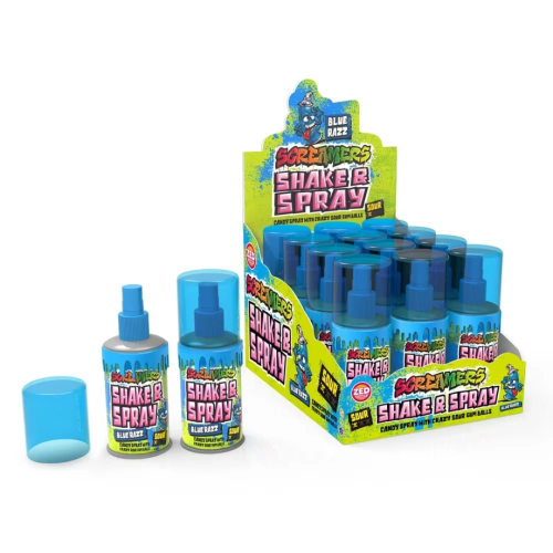 Zed Candy Screamers Shake & Spray Blue Razz 12x60ml