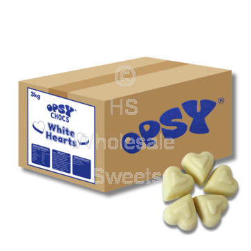 Opsy Choc White Hearts 3kg