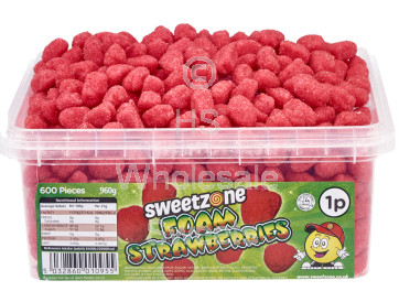 Sweetzone Foam Strawberriess Tub 600X1P