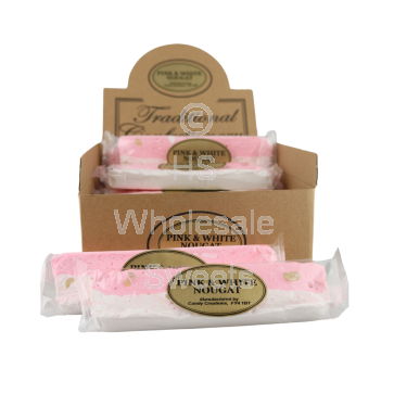 Traditional Confectionery Pink & White Nougat Bars 16 Count