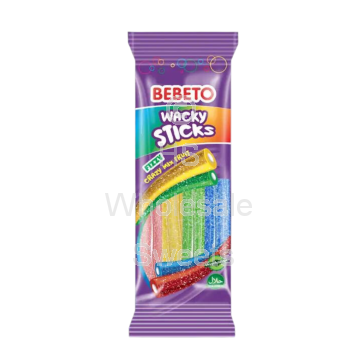 Bebeto Wacky Sticks Fizzy Rainbow 24 Count