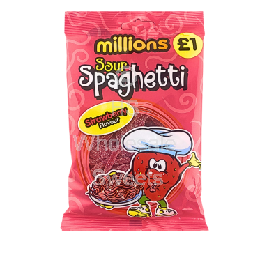 Millions Sour Strawberry Spaghetti 12x120g