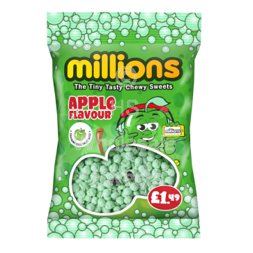 Millions Apple Flavour 100g Bags PMP £1.49 12 COUNT