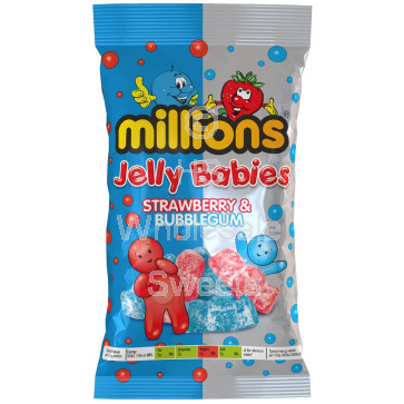 Millions Strawberry & Bubblegum Jelly Babies 10X190G
