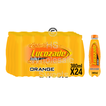 Lucozade Orange Fizzy Drink 24 x 380ml