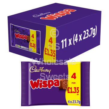 Cadbury Wispa 11 x 4 £1.35 PMP Bar Multipack