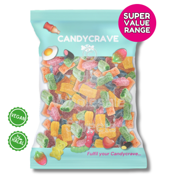 Candycrave Super Value Fizzy Assorted Bites 1kg