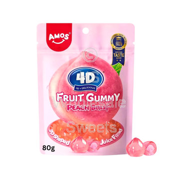 Amos 4D Gummy Peach Burst 24x80g