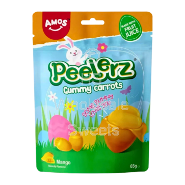 Amos Peelerz Gummy Carrots Peg Bag 12x65g