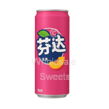 Fanta Peach Flavour Fizzy Drink Slimline Cans 12x330ml