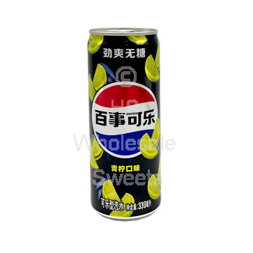 Pepsi Zero Lime Flavour Fizzy Drink Slimline Cans 24x330ml
