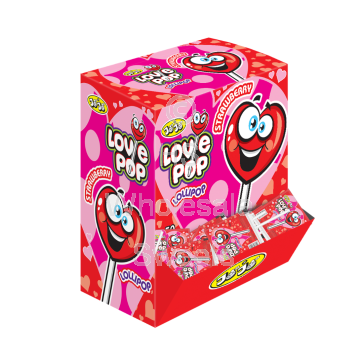 Jojos Love Pop Lollipop Dropdown Box 50x12g