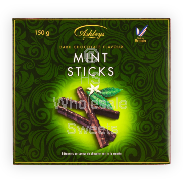 Ashleys Dark Chocolate Mint Sticks Gift Box 150G