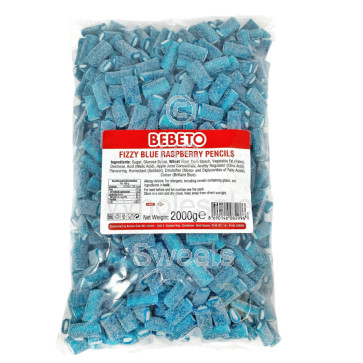 Bebeto Fizzy Blue Raspberry Pencils 2kg