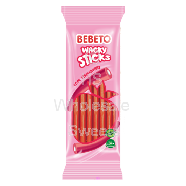 Bebeto Wacky Sticks Cool Strawberry 24 Count