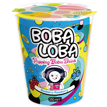 Boba Loba Blueberry Raspberry Drink Cups 4x350ml