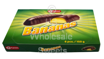 CHOCOLATE BANANA GIFT BOX 150G (CARLETTI) 8 PACK