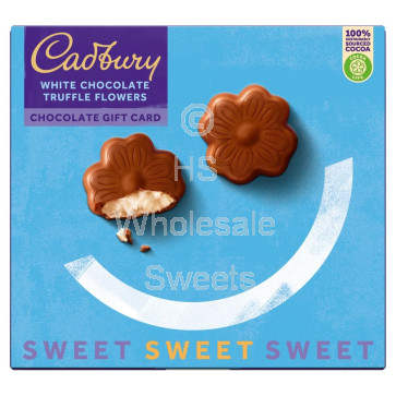 Cadbury White Choc Truffle Flowers Gift Card 112g