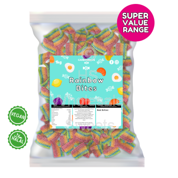Candycrave Super Value Fizzy Rainbow Belts 1kg
