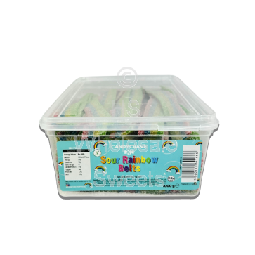 Candycrave Sour Rainbow Belts Tub 100 Count