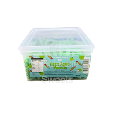 Candycrave Sour Apple Pencils Tub 100 Count