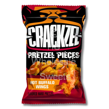 Crackzels Pretzel Pieces Hot Buffalo Wings 24x85g