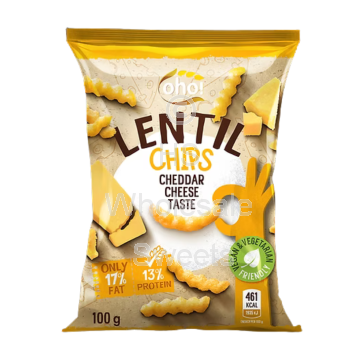 Oho! Lentil Chips Cheddar Cheese 23x100g