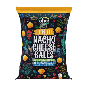 Oho! Lentil Chips Cheese Balls 23x100g