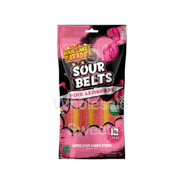 Candy Paradise Sour Belts Pink Lemonade 12x100g