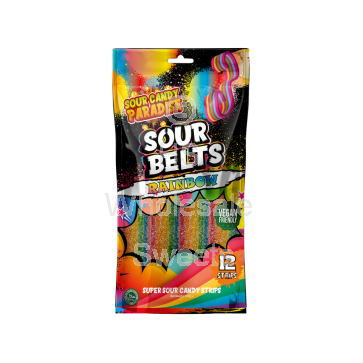 Candy Paradise Sour Belts Rainbow 12x100g